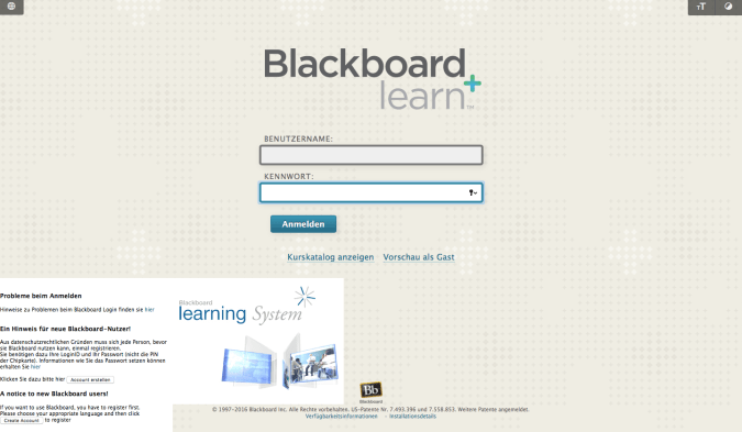 E-learning BlackBoard